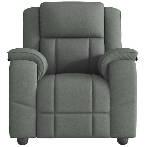 vidaXL Recliner Chair Dark Grey Fabric