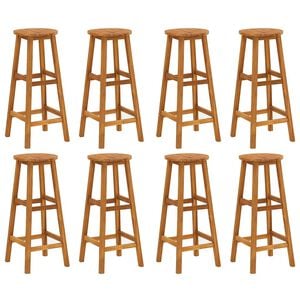vidaXL Bar Stools 8 pcs Solid Wood Acacia