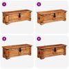 vidaXL Storage Chest Rough Mango Wood