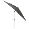vidaXL 3-Tier Garden Parasol with Aluminium Pole Anthracite 2.5x2.5 m