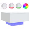 vidaXL Coffee Table with LED Lights White 55x55x31 cm