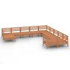 vidaXL 11 Piece Garden Lounge Set Honey Brown Solid Wood Pine