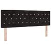 vidaXL LED Headboard with LED Strip Lights Manual Black 160 cm Velvet