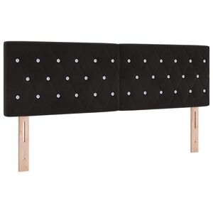 vidaXL LED Headboard with LED Strip Lights Manual Black 160 cm Velvet