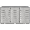 vidaXL Wheelie Bin Storage for 3 Bins Anthracite 204 x 77.5 x 115.5 cm