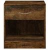 vidaXL Bedside Cabinets 2 pcs with Drawer Smoked Oak