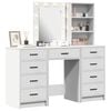 vidaXL Dressing Table 3 pcs White 40 x 41 x 135 cm Engineered wood