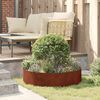 vidaXL Planter Ring Brown 80 x 80 x 20 cm Weathering Steel