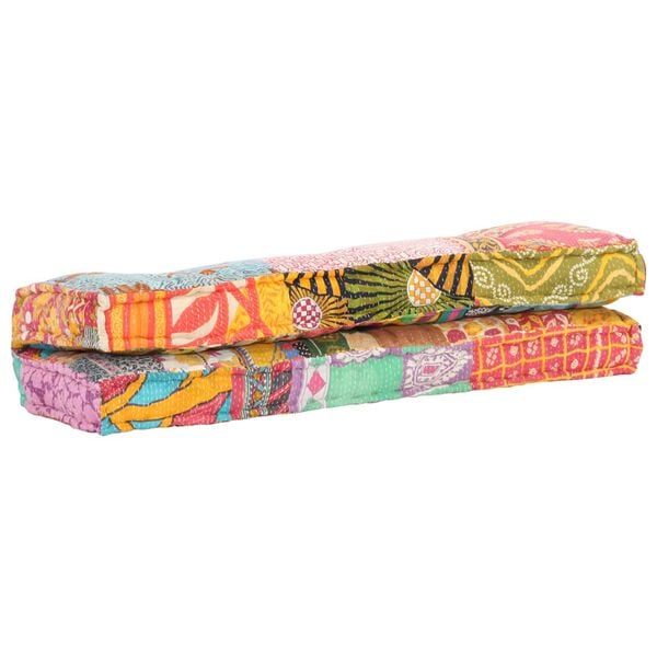 vidaXL Pallet Sofa Cushion Multicolour Fabric Patchwork