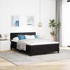 vidaXL Box Spring Bed Black and White 152 x 203 cm Velvet