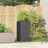 vidaXL Planter Black 40x40x80 cm Cold-rolled Steel