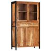 vidaXL Highboard 100x40x175 cm Solid Acacia Wood