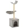 vidaXL Cat Tree | Grey | Particle board frame, soft plush, sisal rope | 105 cm