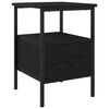 vidaXL Bedside Cabinet Black Oak 34 x 36 x 50 cm Engineered Wood