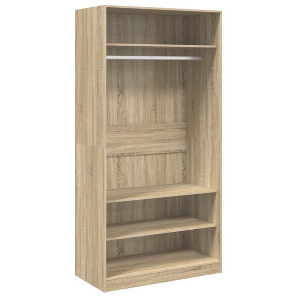vidaXL Wardrobe Sonoma Oak 100x50x200 cm Engineered Wood