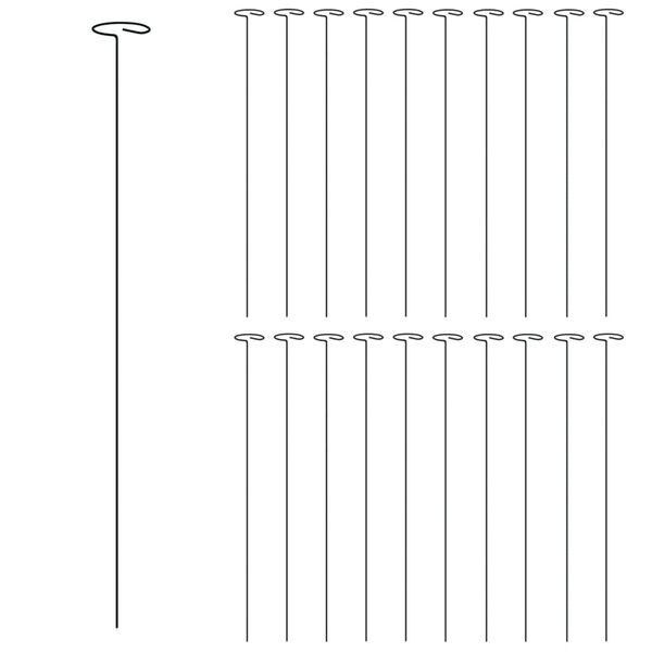 vidaXL Garden Plant Stakes 20 pcs Dark Green 61 cm Steel