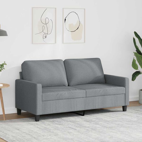 vidaXL 2-Seater Sofa Light Grey 140 cm Fabric