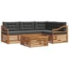 vidaXL Outdoor Sofa Set 5 pcs Natural and Anthracite