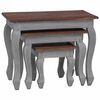 vidaXL Nesting Table Set 3 Pieces Solid Mahogany Wood