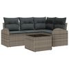 vidaXL Garden Sofa Set 5 pcs Grey Poly Rattan