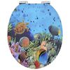 vidaXL WC Toilet Seats with Soft Close Lid 2 pcs MDF Deep Sea Design