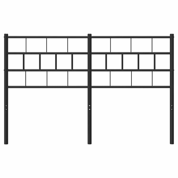 vidaXL Metal Replace Headboard Black 150 cm