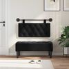 vidaXL Hanging Headboard Wall-mounted Black 100 x 55 x 7 cm Velvet