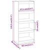 vidaXL Book Cabinet/Room Divider Honey Brown 60x30x135.5 cm Wood Pine