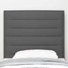 vidaXL LED Headboard with LED Strip Lights Dark Grey 80 cm Polyester