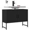 vidaXL Bathroom Sink Cabinet Black 80x33x60 cm Engineered Wood