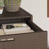 vidaXL Garden Storage Cabinet Brown 105x55x113 cm Poly Rattan