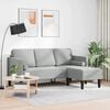 vidaXL Sofa Set with Cushion Light Grey Polyester