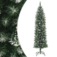 vidaXL Artificial Slim Christmas Tree with Stand 150 cm PVC