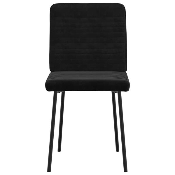 vidaXL Dining Chairs 4 pcs Black Velvet