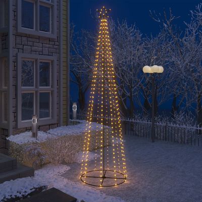 vidaXL Christmas Cone Tree 400 Warm White LEDs Decoration 100x360 cm