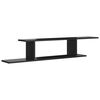 vidaXL Wall Shelf | High gloss black | Engineered wood | 125 cm x 18 cm x 23 cm