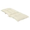 vidaXL Garden Highback Chair Cushions 2 pcs Cream 120x50x7 cm Fabric