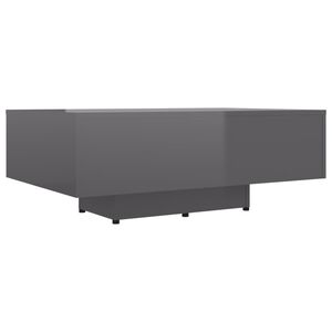 vidaXL Couch Table | High gloss grey | Engineered wood | Medium | Accent Table