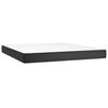 vidaXL Box Spring Bed with Mattress&LED Black 153x203 cm Queen Size Faux Leather