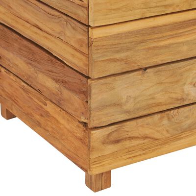 vidaXL Raised Bed 50x40x72 cm Solid Wood Teak and Steel