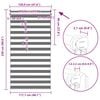 vidaXL Zebra blind 120.9x230 cm Fabric Width 116.7 cm white