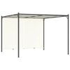 vidaXL Pergola | Cream White | Powder-Coated Steel, Polyester | 3x3 m