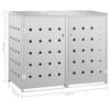 vidaXL Double Wheelie Bin Shed 240 L Stainless Steel