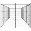 vidaXL Outdoor Dog Kennel Steel with Roof 21.78 m&sup2;