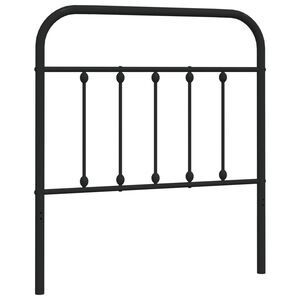 vidaXL Metal Replace Headboard Black 90 cm