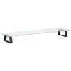 vidaXL Monitor Stand Black 80x20x8 cm Tempered Glass and Metal