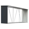vidaXL Garden Log Storage Shed Galvanised Steel 330x84x152 cm Anthracite