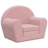 vidaXL Kids' Sofa Bed Pink Soft Plush