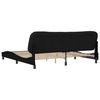 vidaXL Bed Frame without Mattress "Hvar" Black 180x200 cm King Fabric