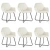 vidaXL Dining Chairs 6 pcs Cream Velvet